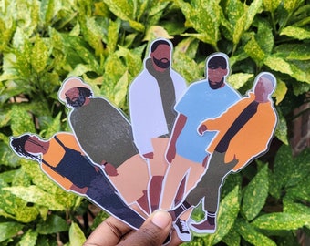 Casual Guys Silhouette Bookmarks