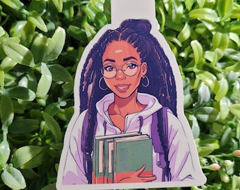 Study Girl Magnetic Bookmark