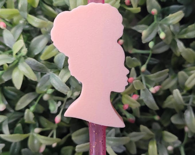 Featured listing image: 3D Printed Straw Topper Afro Puff