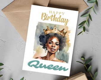 Birthday Queen Greeting Card