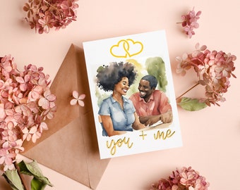 You + Me Greeting Card