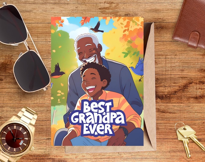 Featured listing image: Best Grandpa Ever Greeting Card