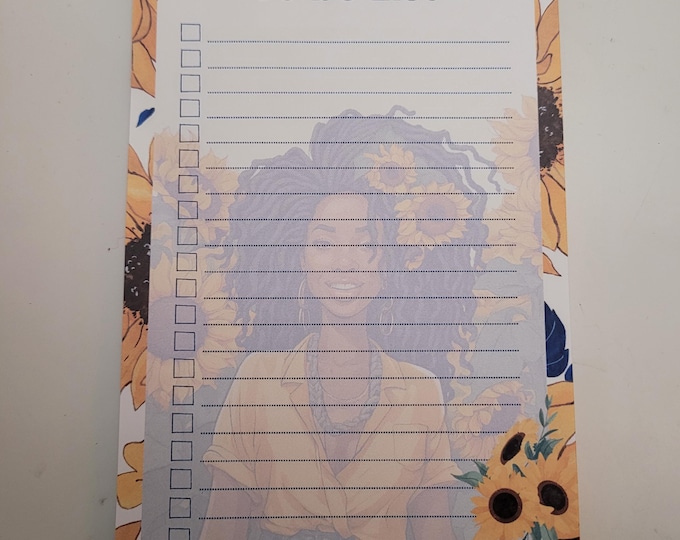 To Do List Sunflower Magnet Notepad
