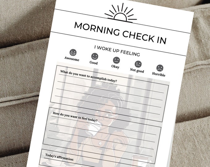 Morning Check In Notepad