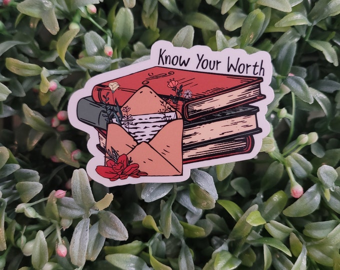 Know Your Worth Book Sticker