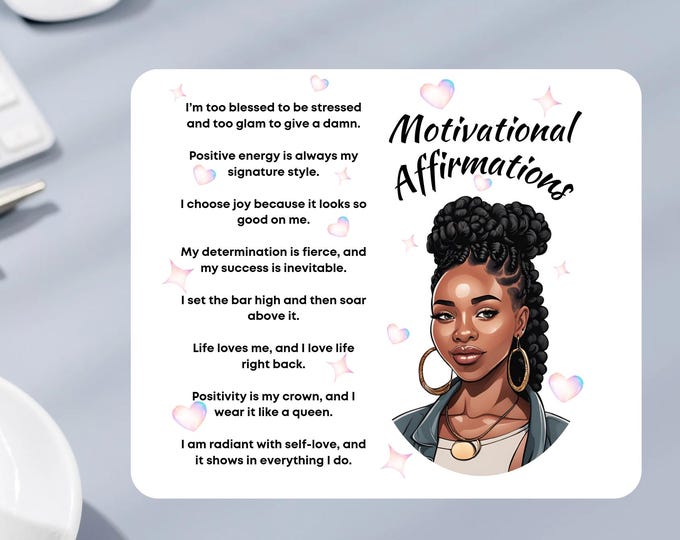 Featured listing image: Motivational Affirmation Mousepad