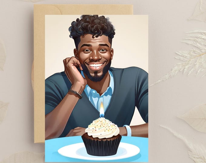Cupcake Man Greeting Card