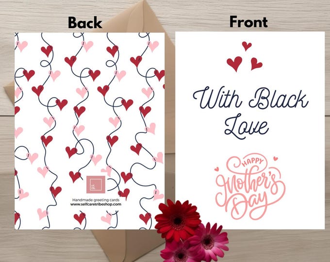 With Black Love Greeting Card