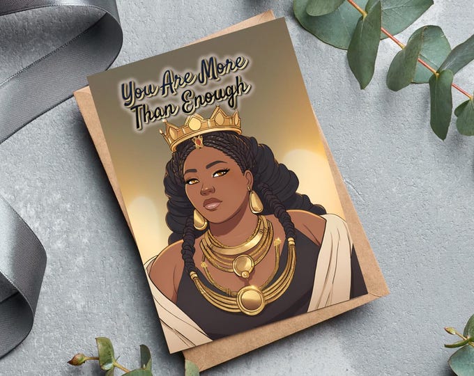 Gold Queen Greeting Card