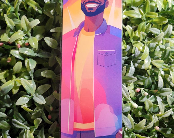 Happy Black Man Bookmark