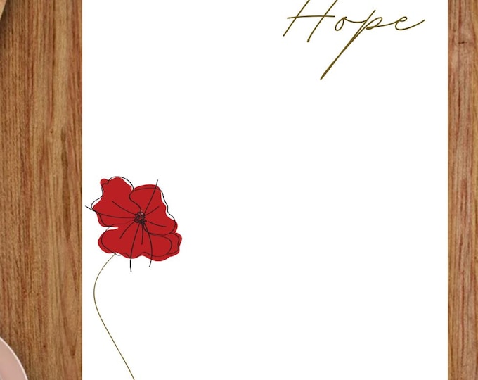 Hope Magnet Notepad | Memo Pad | Black Girl Stationery | Stationery Planner Notepad | Writing Notes| Memo Pad | Magnetic Memo Pad | Planner
