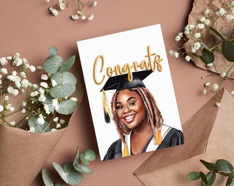 Congrats (Locs) Greeting Card
