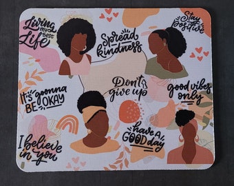Black Women Affirmations Mousepad