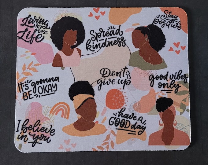 Black Women Affirmations Mousepad