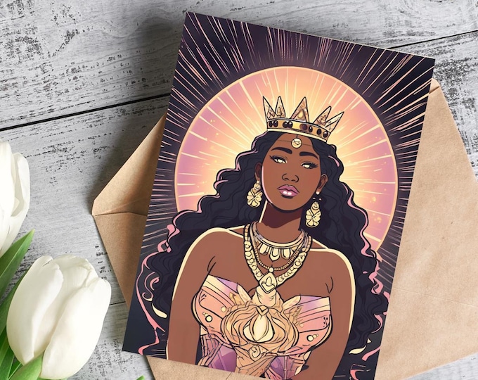 Queen Glow Greeting Card