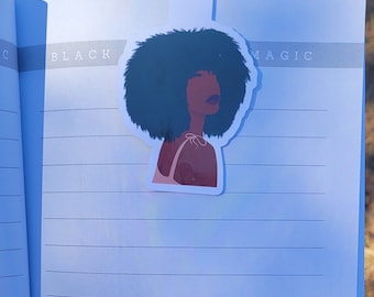 Afro Woman Magnetic Bookmark