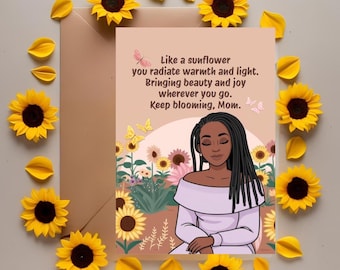 Sunflower Mom Greeting Card