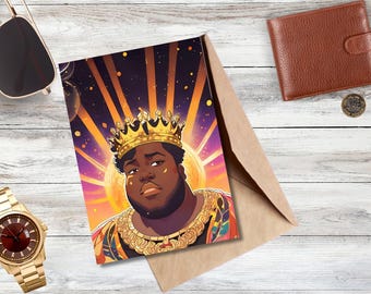 King Glowing Greeting Card