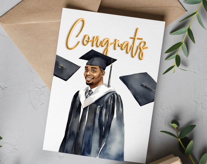 Congrats (Guy) Greeting Card