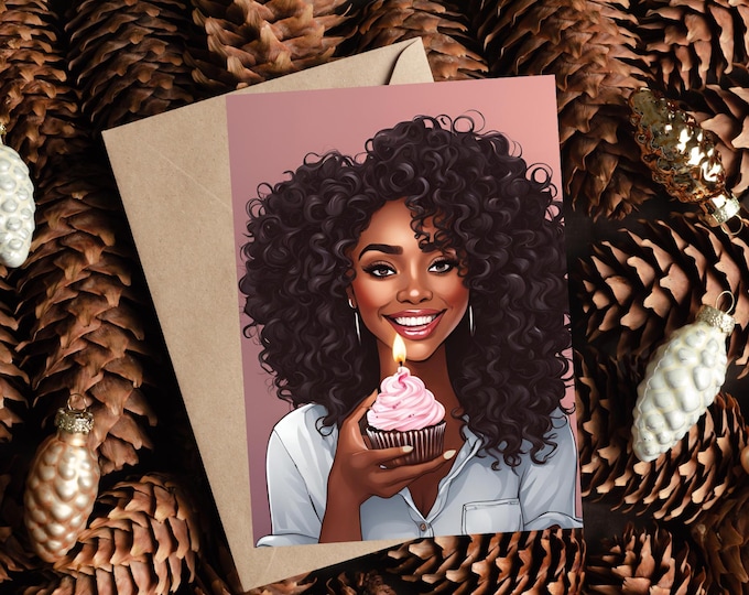 Cupcake Woman Greeting Card