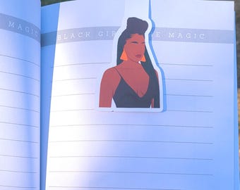 Braids and Wrap Woman Magnetic Bookmark