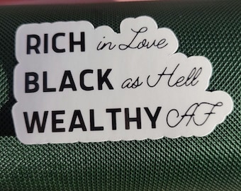 Rich Black Wealthy Sticker