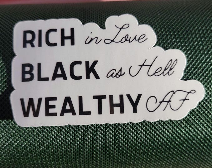 Rich Black Wealthy Sticker