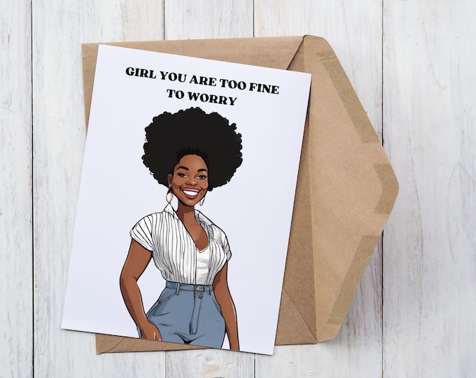 Too Fine To Worry Greeting Card