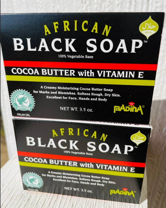 African Cocoa Butter Black Soap Etsy