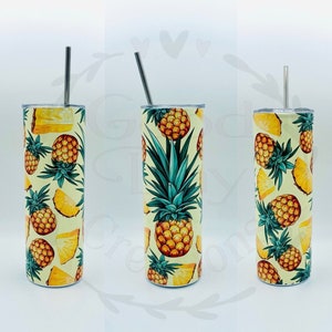 Pineapple Tumbler, Tropical Tumbler, Pineapple Cup, Pineapple, Tropical Cup, Pineapple Water Bottle, Pineapple Can Cooler