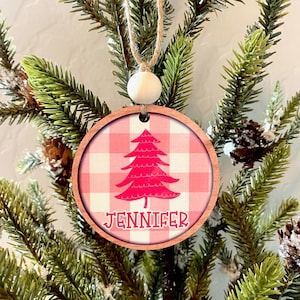 Pink Christmas Ornament, Pink Christmas Tree, Pink Ornament, Personalized Ornament, Christmas Ornament