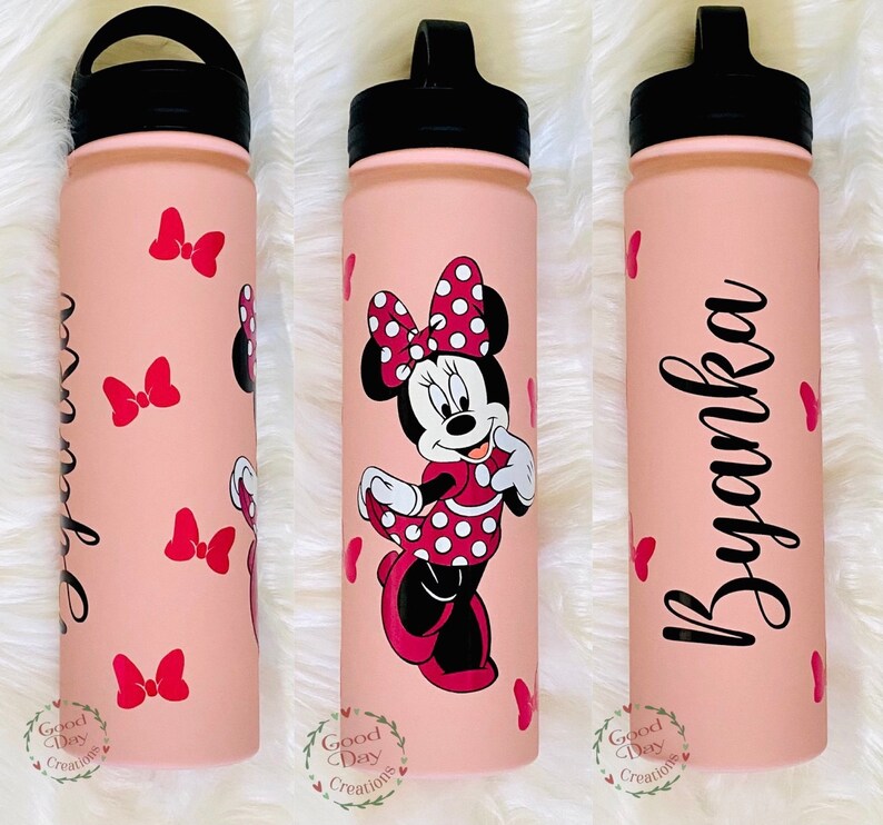 Minnie Mouse water bottle stainless steel water bottle Etsy