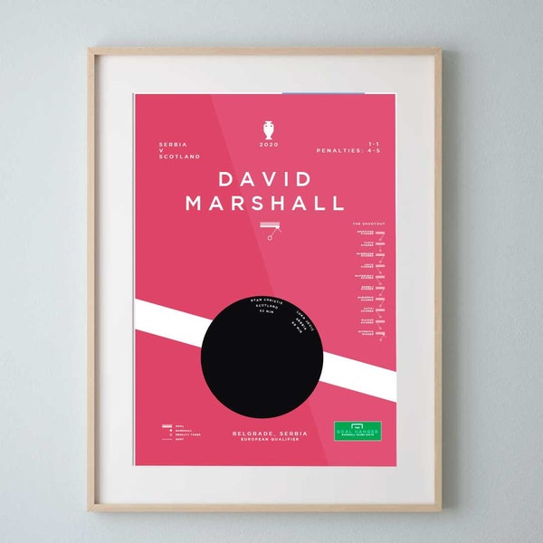 Scotland Poster: David Marshall Football Save Art Print