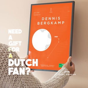 Dennis Bergkamp Poster: Netherlands v Argentina World Cup Goal 1998