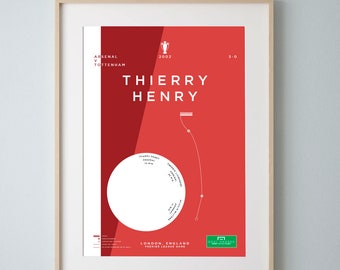 Arsenal Poster: Thierry Henry voetbal doelpunt 2002 v Tottenahm