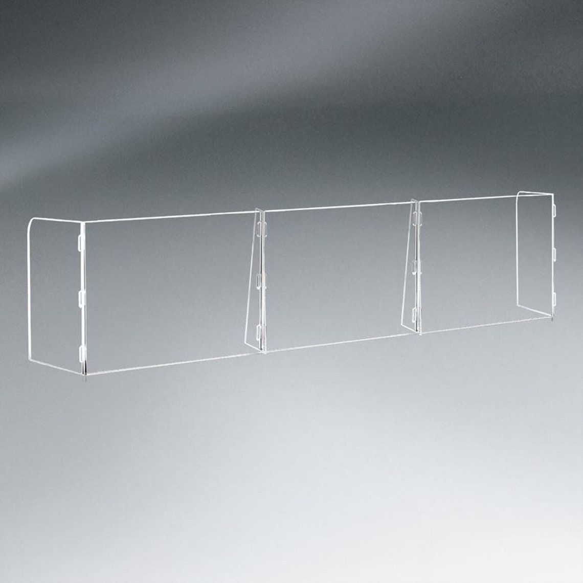 Plexiglass Shield 3 Panel Interlocking Counter Safety Shield Etsy