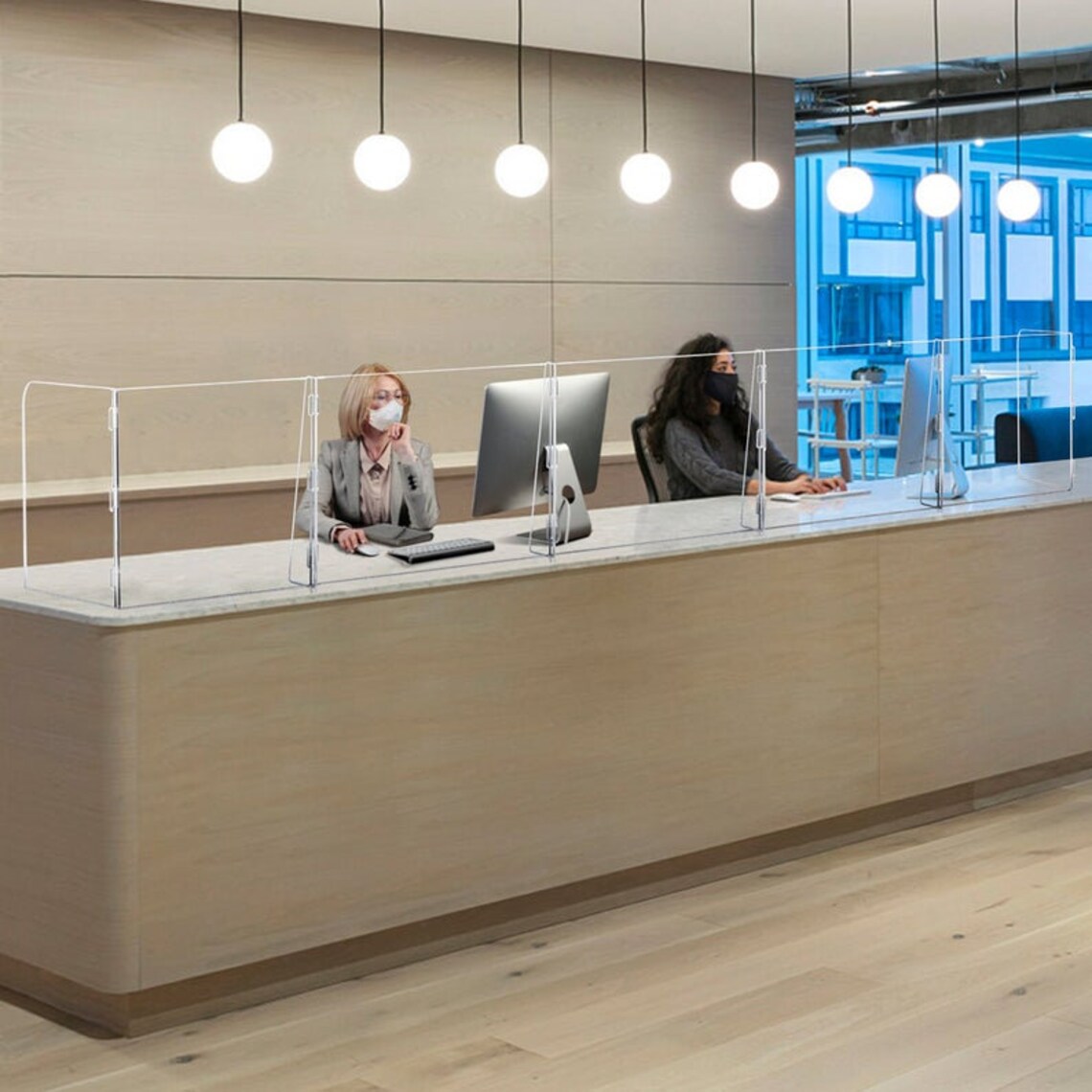 Plexiglass Shield 5 Panel Interlocking Counter Safety Shield Etsy