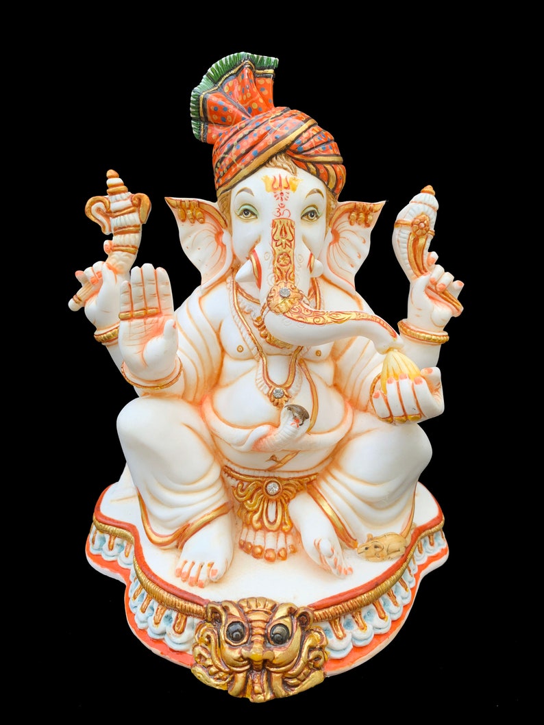 Lord Ganesha Culture Marble Statue Ganesh Statue Diwali Etsy