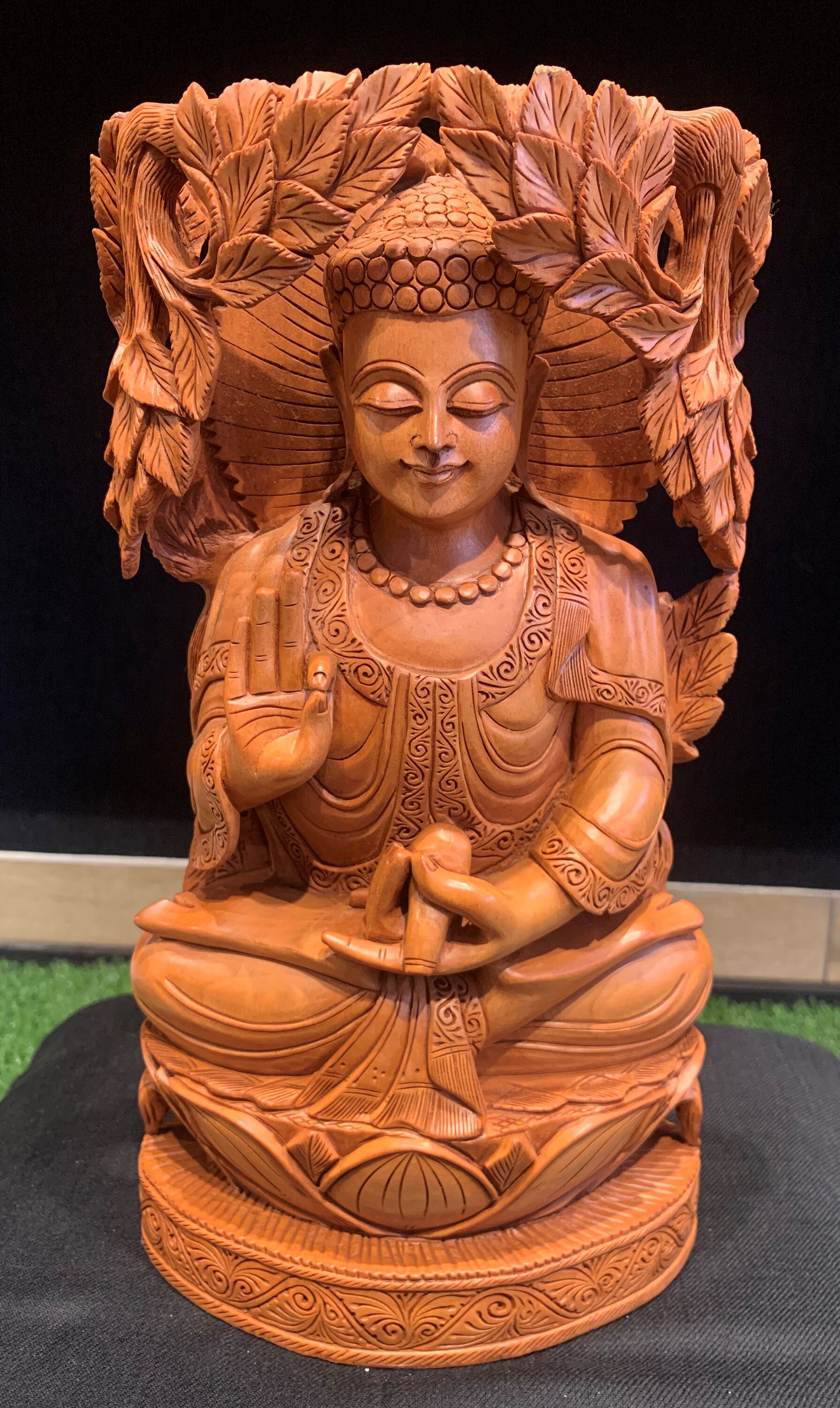 Lord Buddha Statue Wooden Statue Handmade Statue Gift Home Etsy