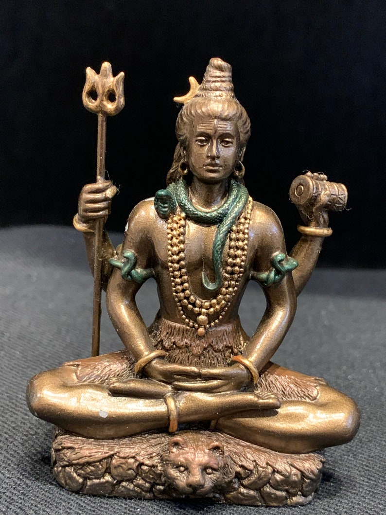 Lord Shiva Statue Mini Shiva Sitting Shiva Gift Home Etsy