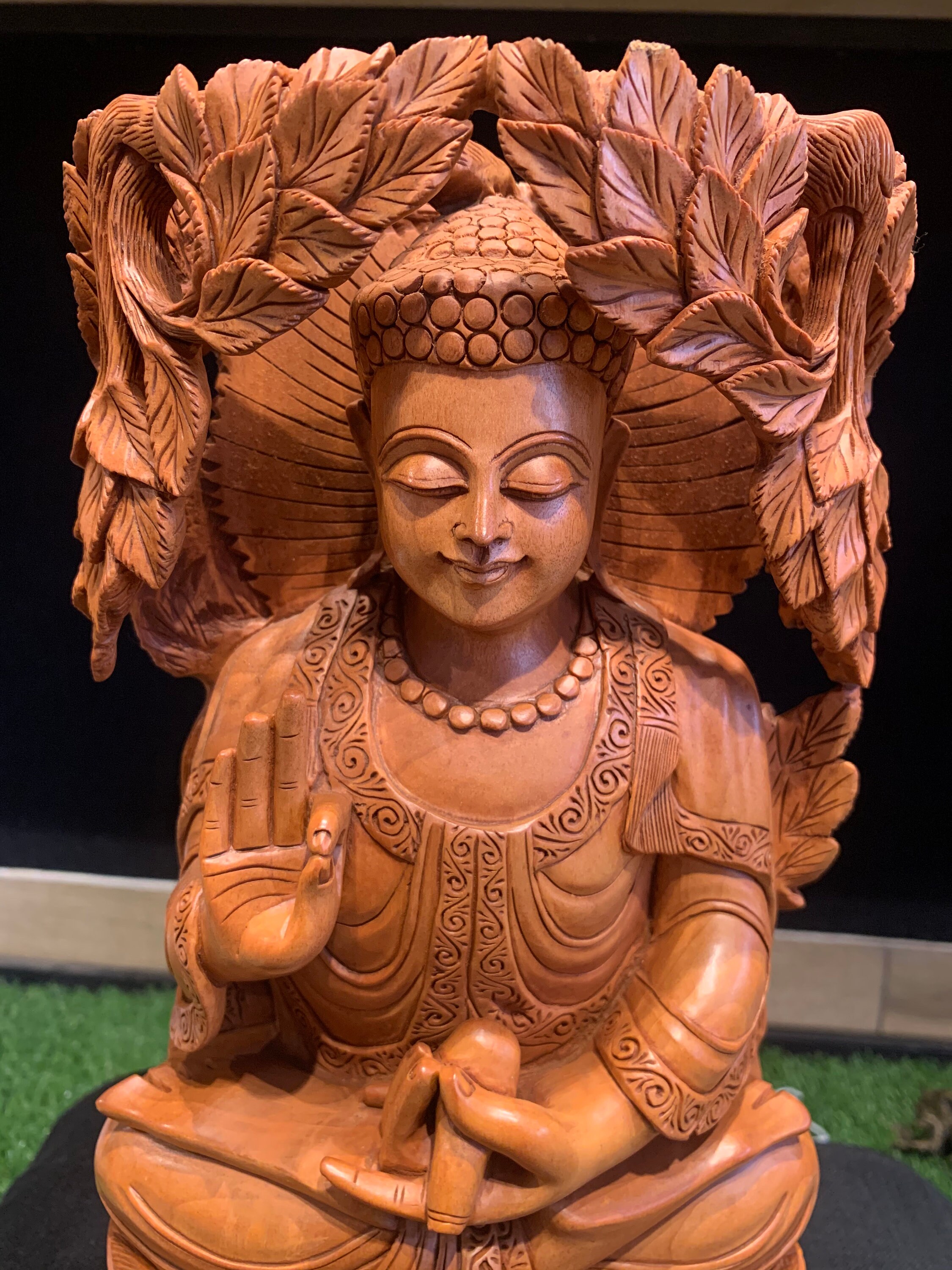 Lord Buddha Statue Wooden Statue Handmade Statue Gift Home Etsy