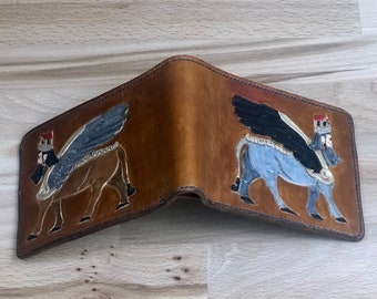 Tooled Lamassu Leather Wallet