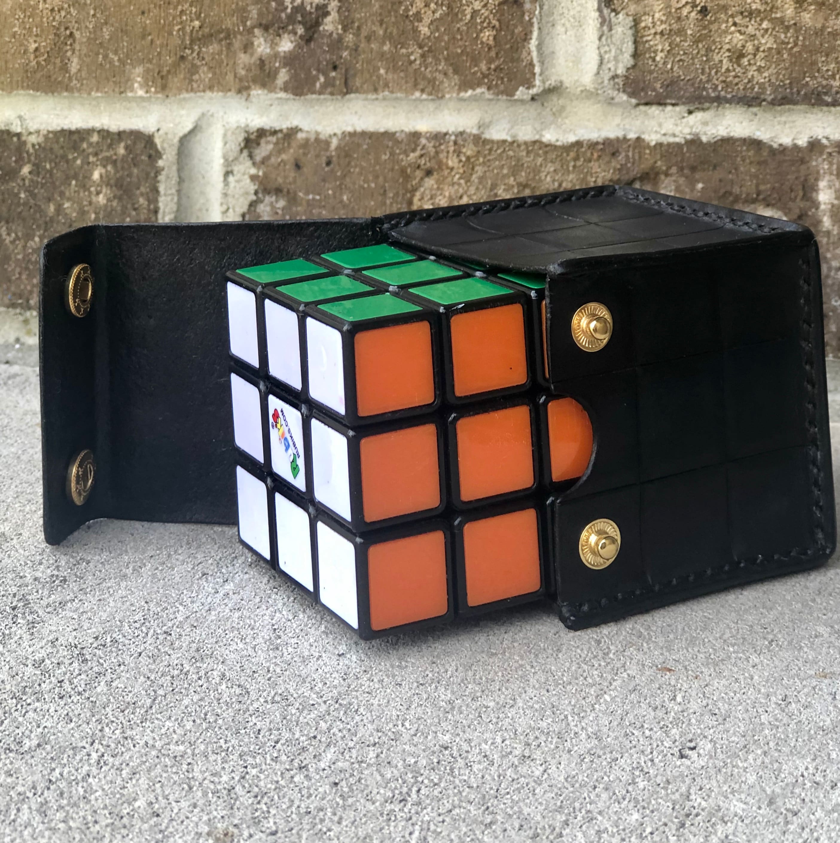 Natural Leather Rubik's Cube Puzzle Box Etsy