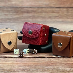 Red Riveted D6 Dice Bag - Best Gift for Players