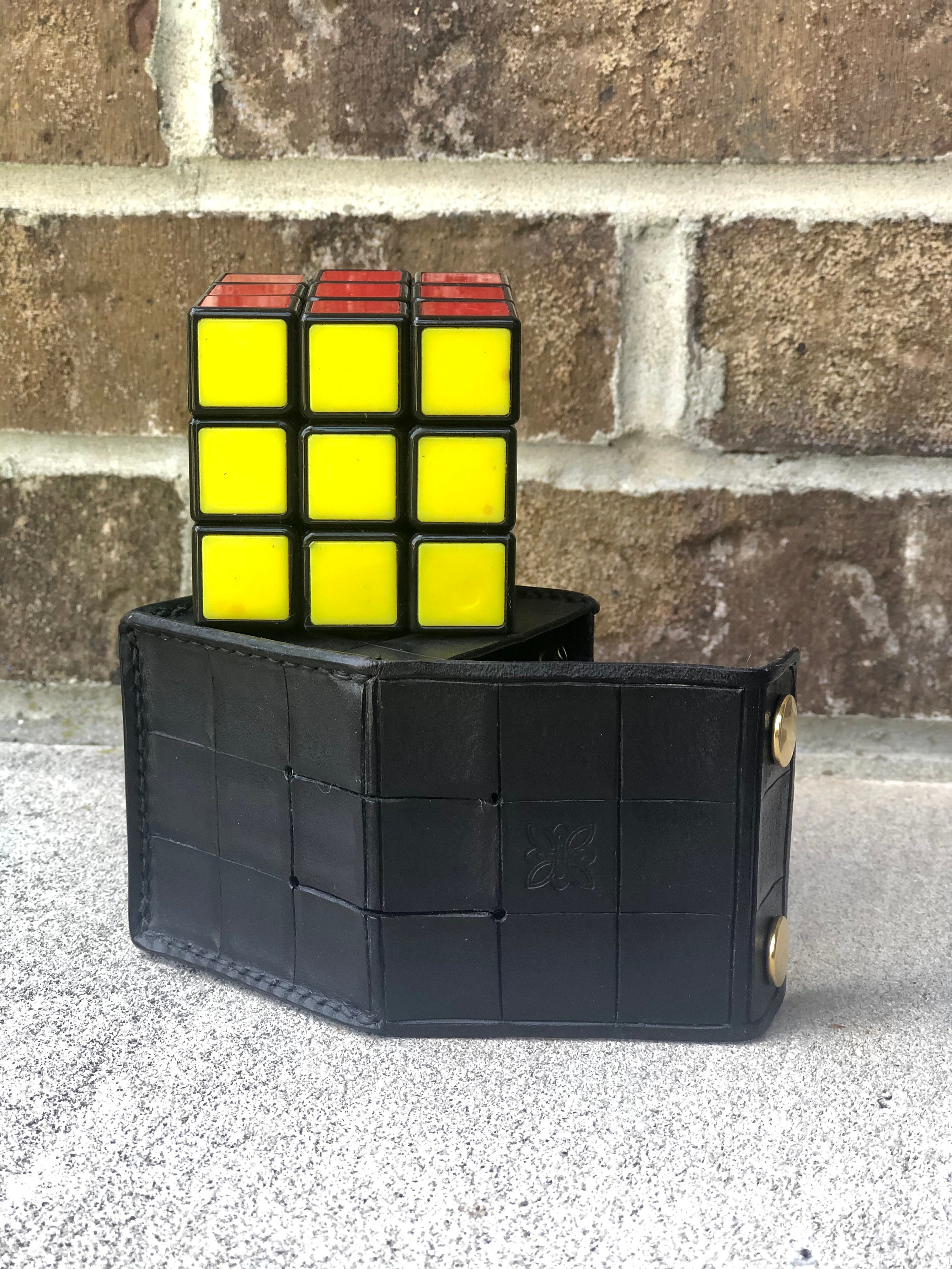 Natural Leather Rubik's Cube Puzzle Box - Etsy