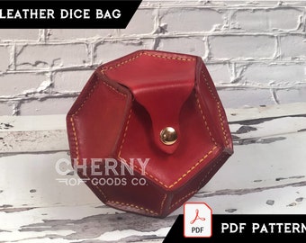 Leather Dice Bag Pattern - D12 edition