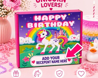 Unicorn Candy Gift Box - Prefect for Kids, Birthday Party and Favors