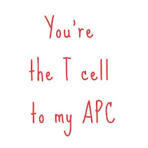 Printable Immunology note/card (T cell and APC)