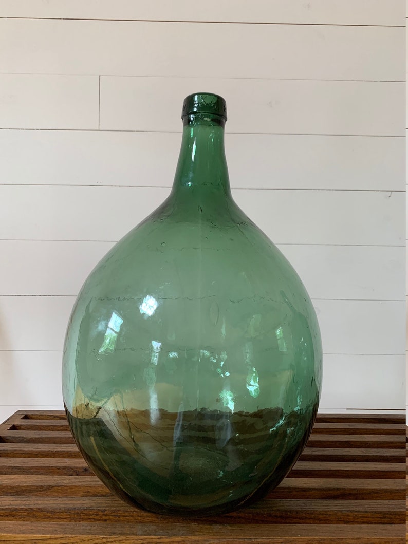 Large Decorative Glass Bottles Etsy