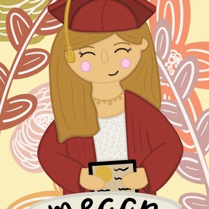 Custom Cartoon Graduation Portrait